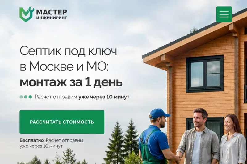 Первый экран сайта