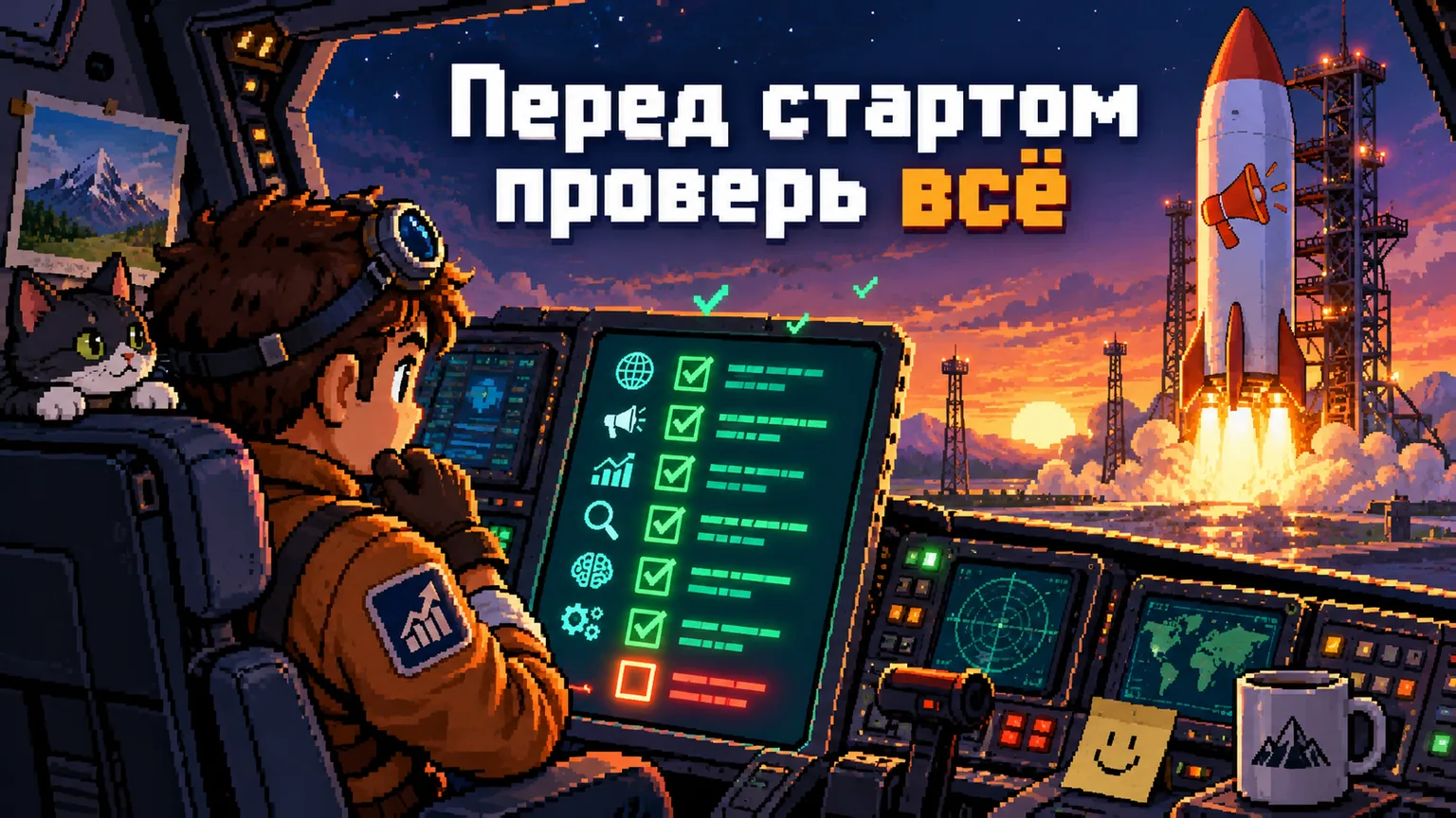 Обложка статьи: Чек-лист лендинга перед запуском рекламы: 30 пунктов, которые проверяются за час