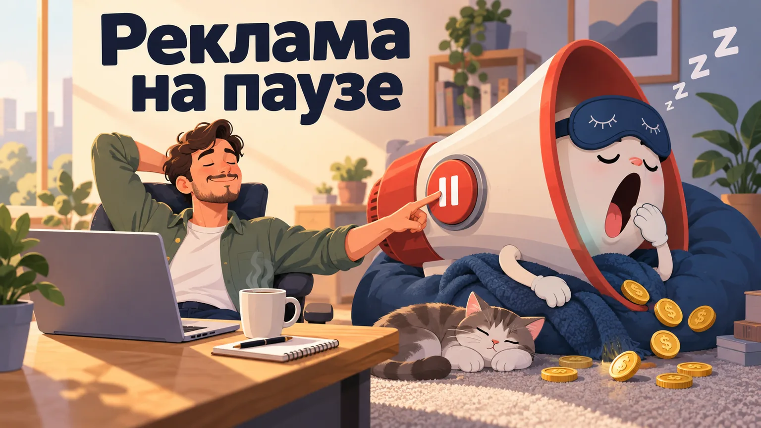 Обложка статьи: Как отключить рекламу в Яндекс Директе на время и не сломать кампанию