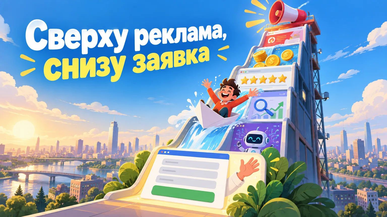 Обложка статьи: Лендинг для услуги: из чего состоит страница, которая приводит заявки с рекламы