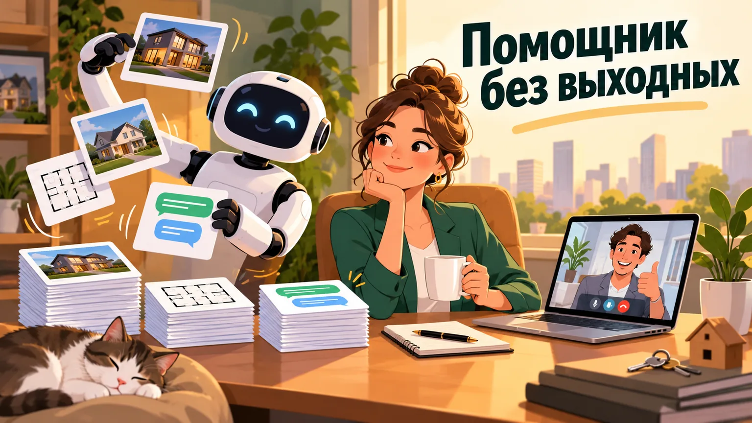 Обложка статьи: Нейросеть для риелтора: описания объектов, переписка и подборки за минуты