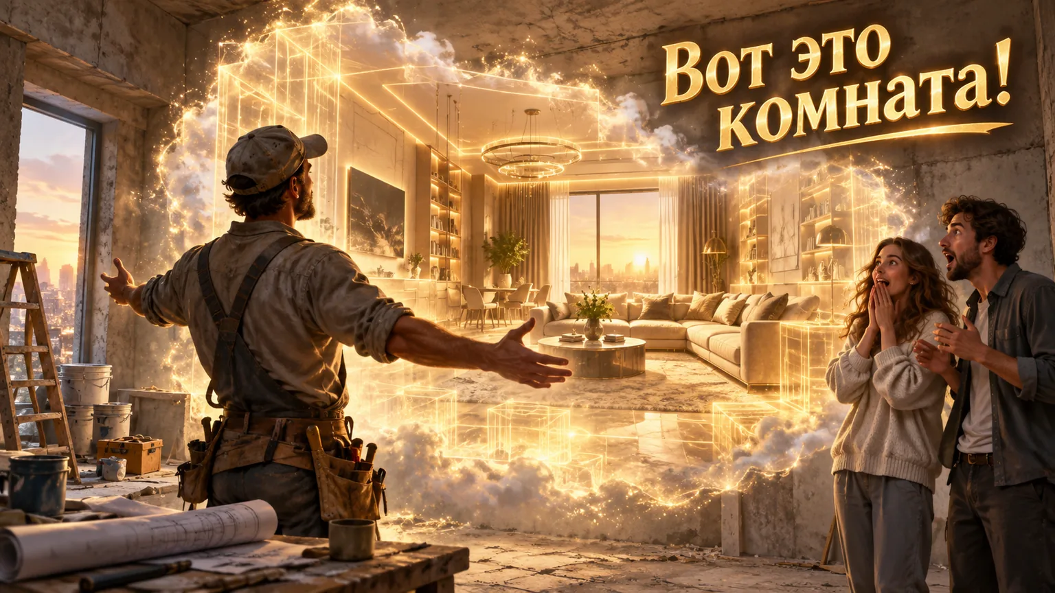 Обложка статьи: Нейросеть для визуализации интерьера: как ремонтной компании продавать картинкой будущего