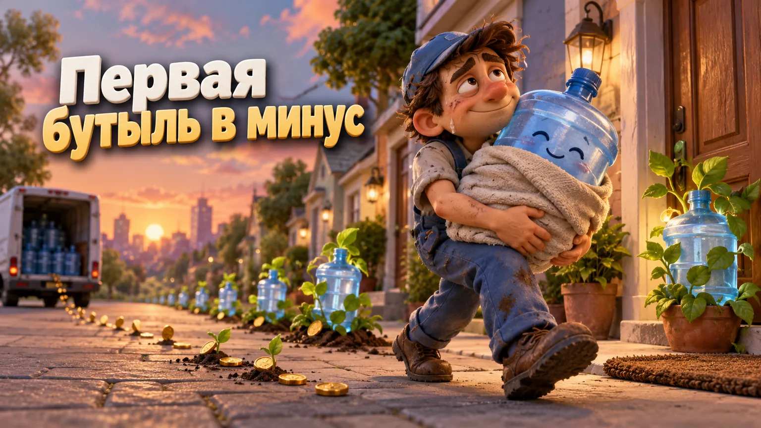 Обложка статьи: Реклама доставки воды в Директе: первый заказ в минус и окупаемость через повторы
