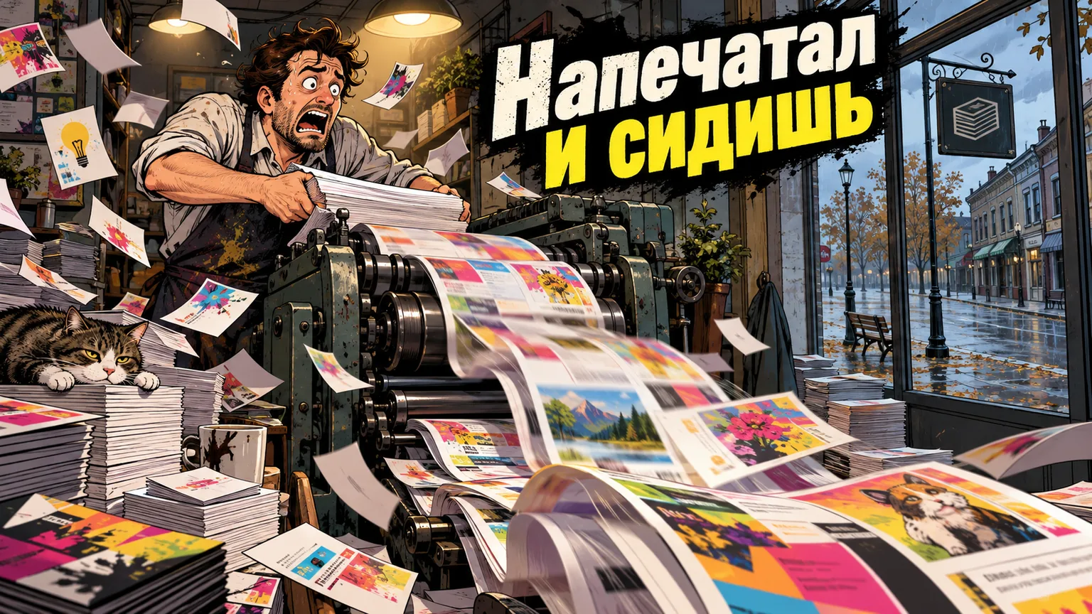 Обложка статьи: Реклама полиграфии: где искать клиентов и сколько тратить в месяц